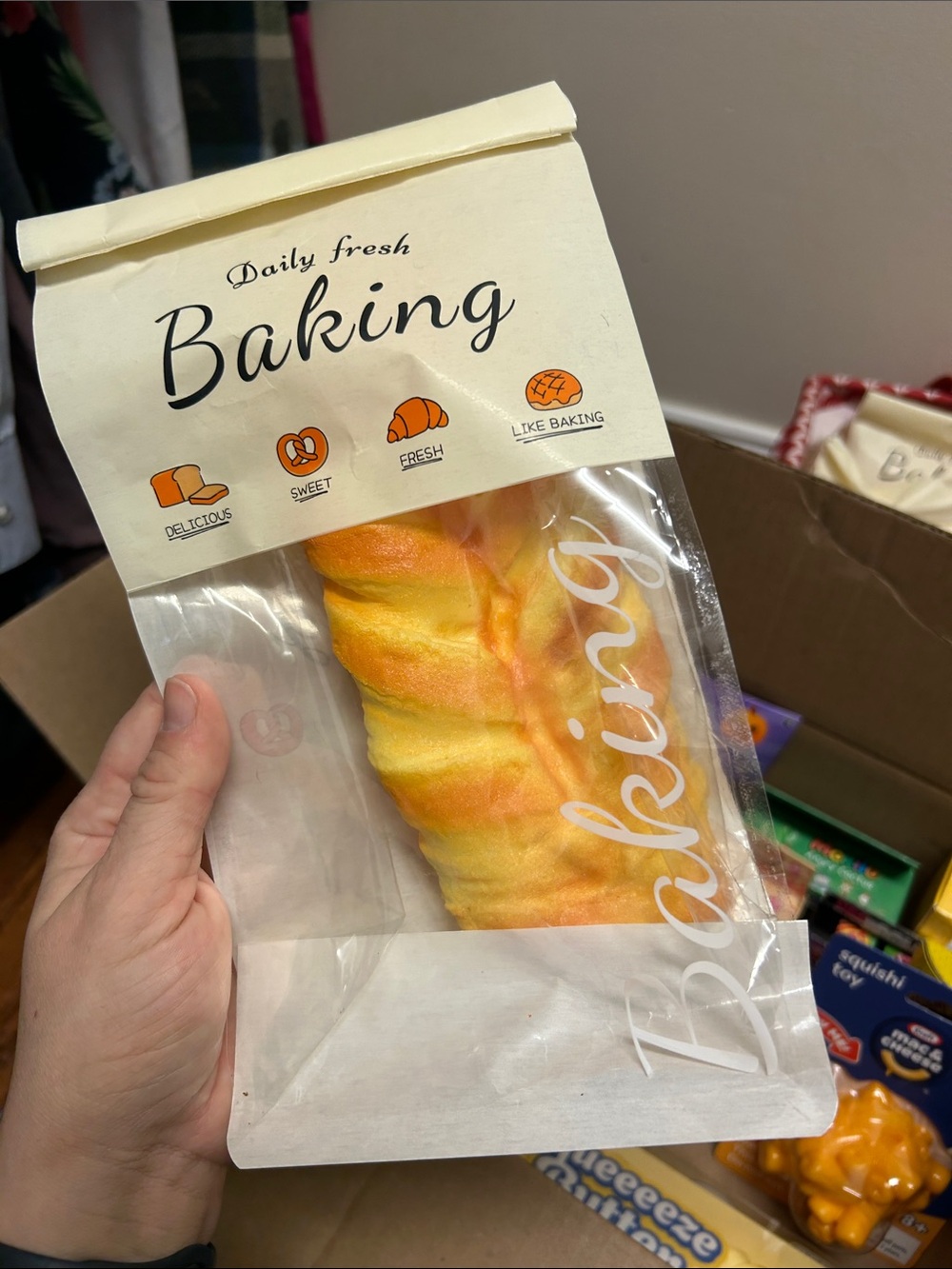 Daily Fresh Baking Soft Foam Bread Toy - Yellow & Orange